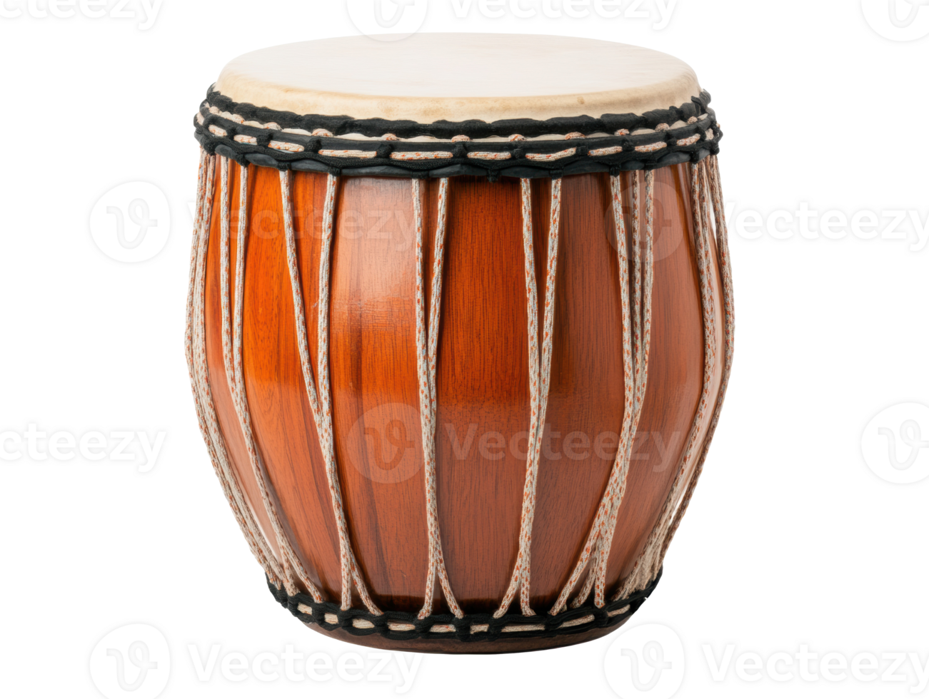 Handcrafted drum for music performance and cultural expression png