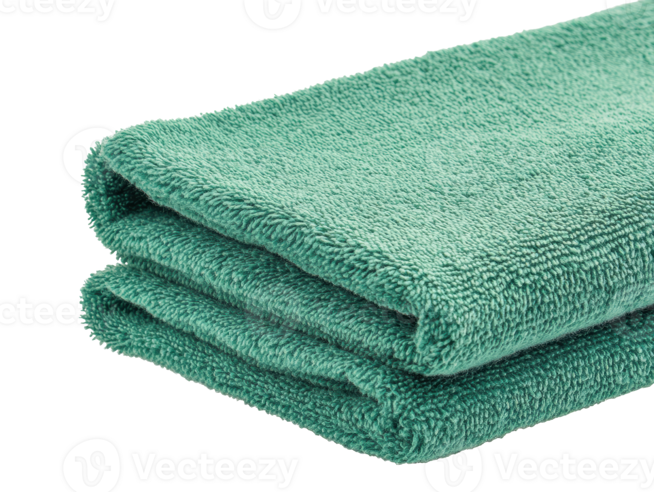 Soft green towel folded neatly for kitchen or bath use png