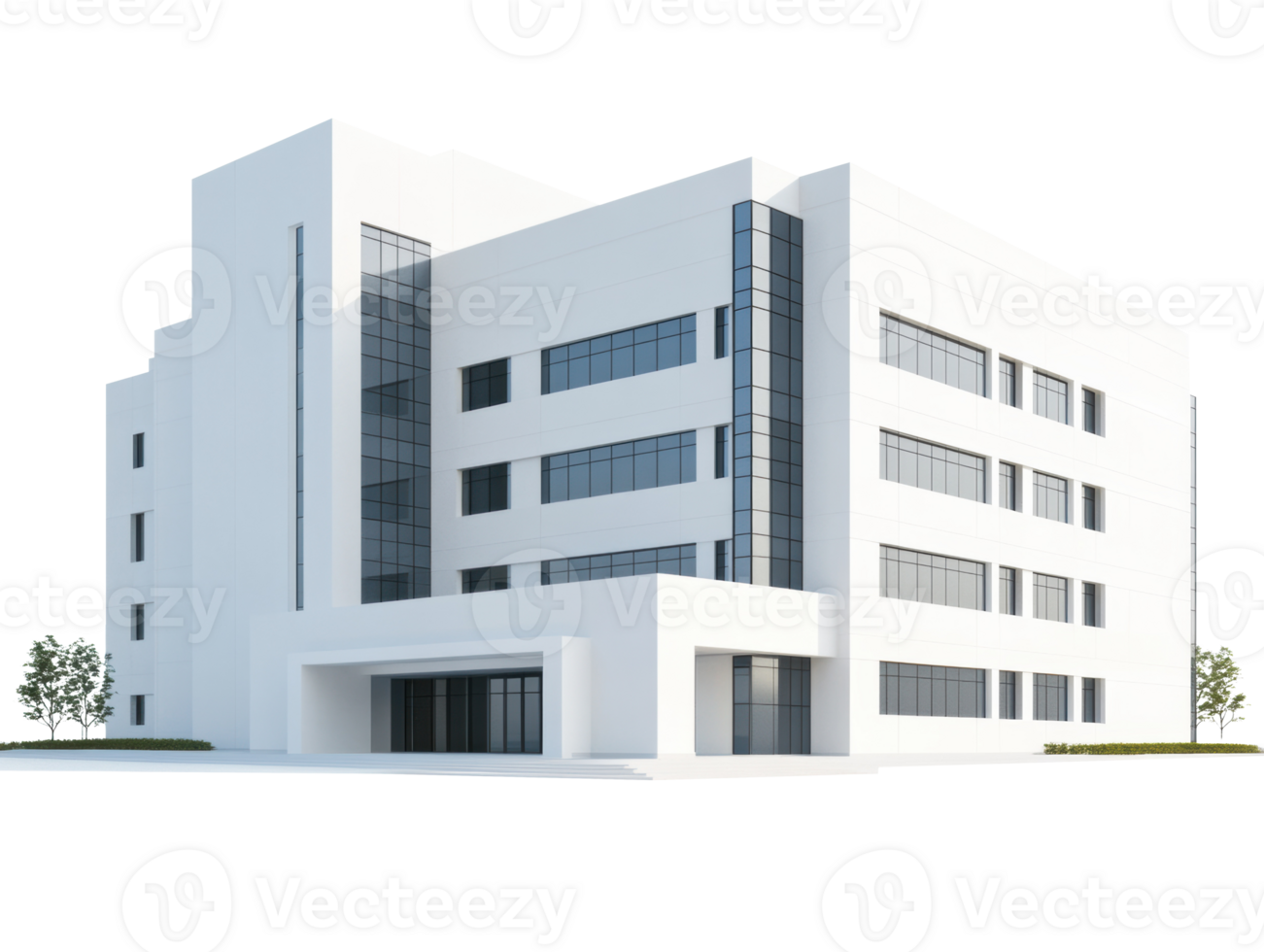 Modern architectural design in a bright urban setting png