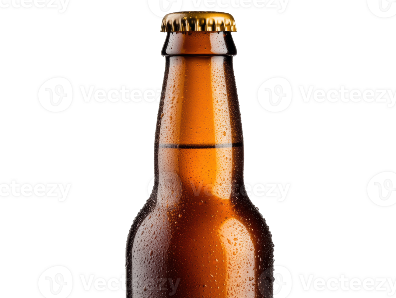 Refreshing bottle of beer with condensation on the surface png