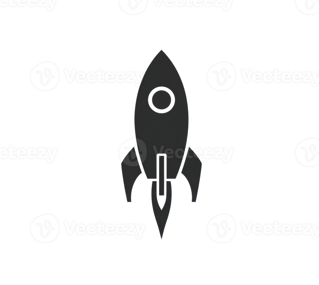 Iconic rocket design for startup innovation and exploration png