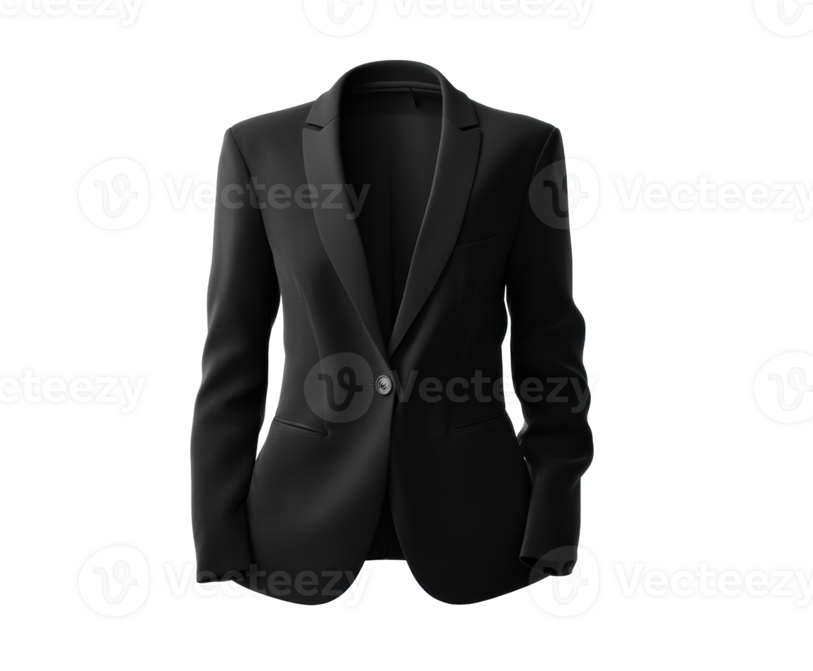 Elegant black blazer for professional attire and formal occasions png