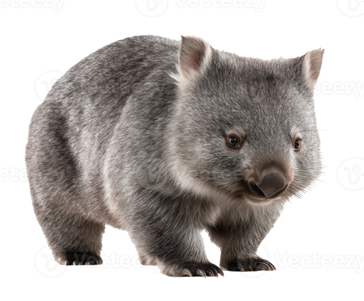 Wombat in a natural setting exploring its environment png