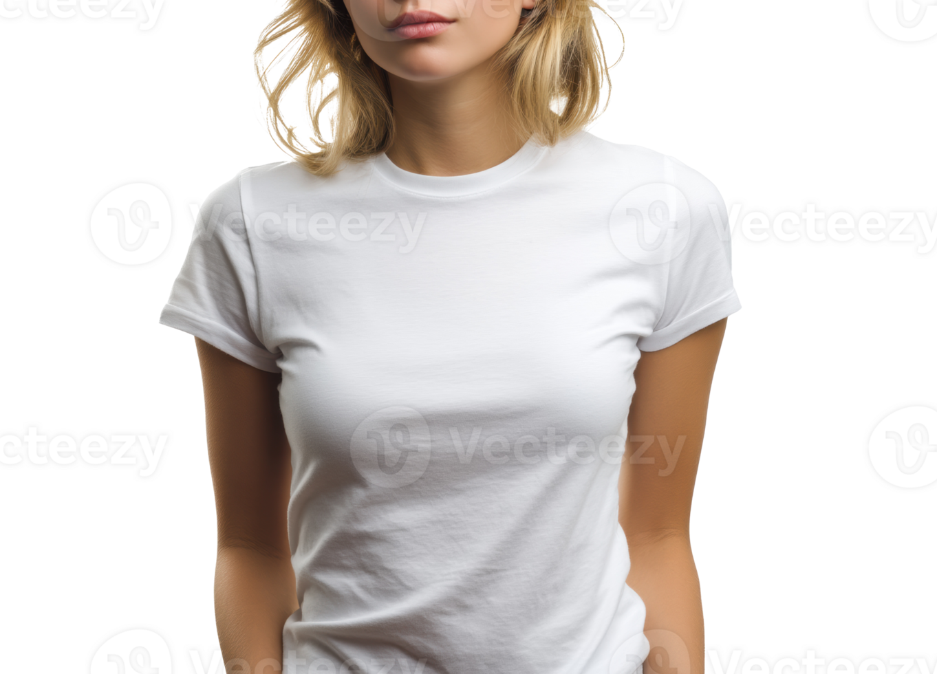 Simple and versatile white t-shirt for casual wear and styling png