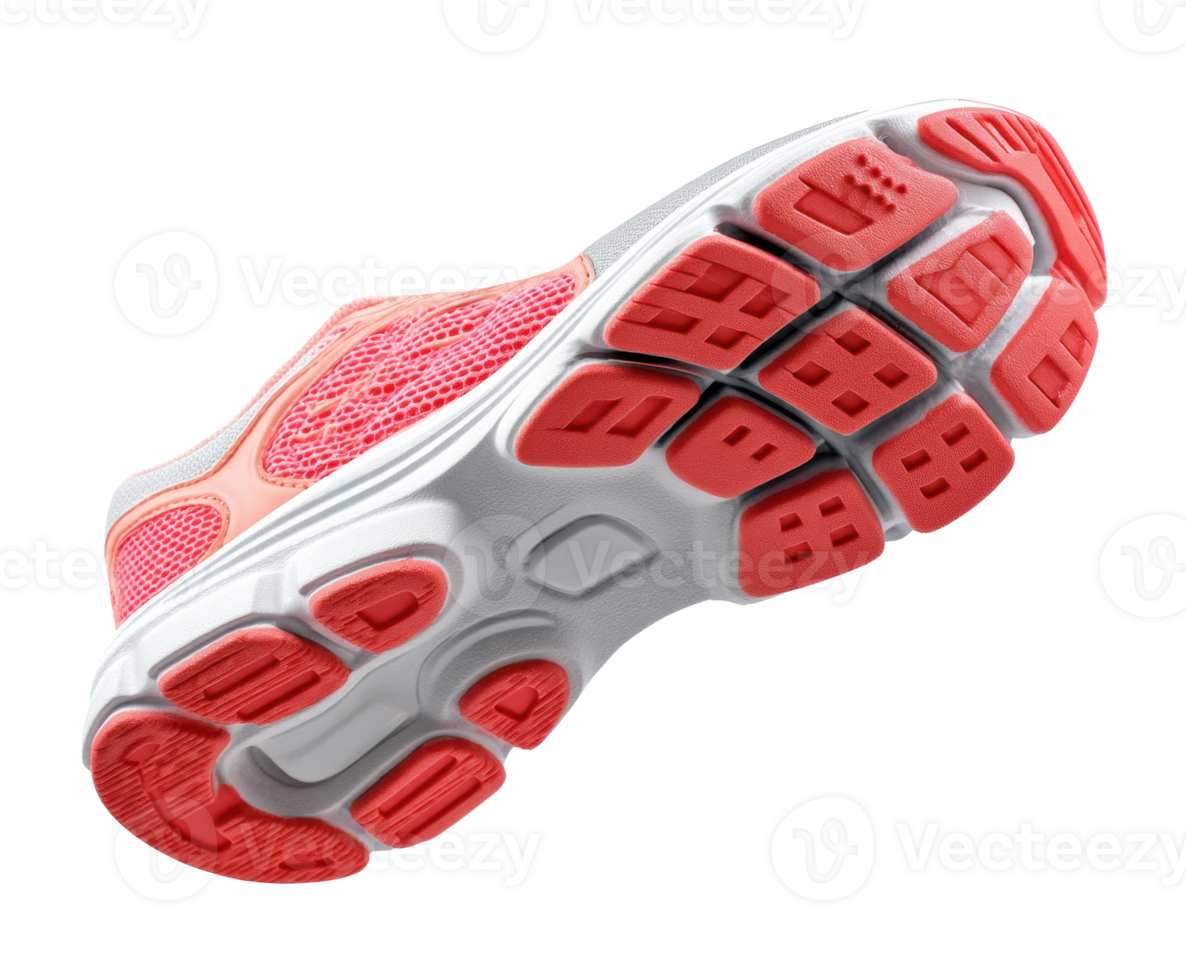 Running shoe sole with vibrant design for athletic performance png