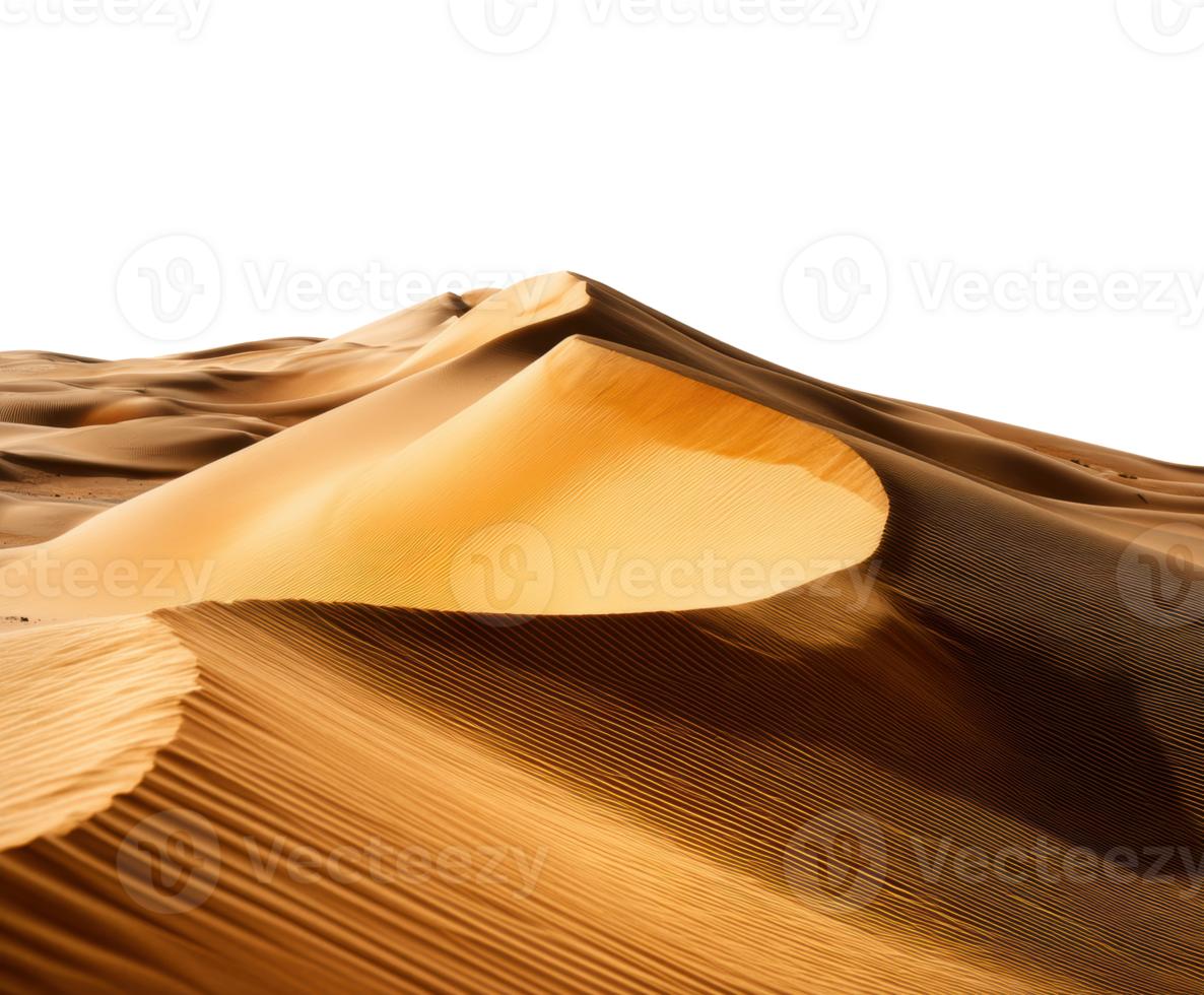 Golden dune landscape under bright sunlight in desert terrain png