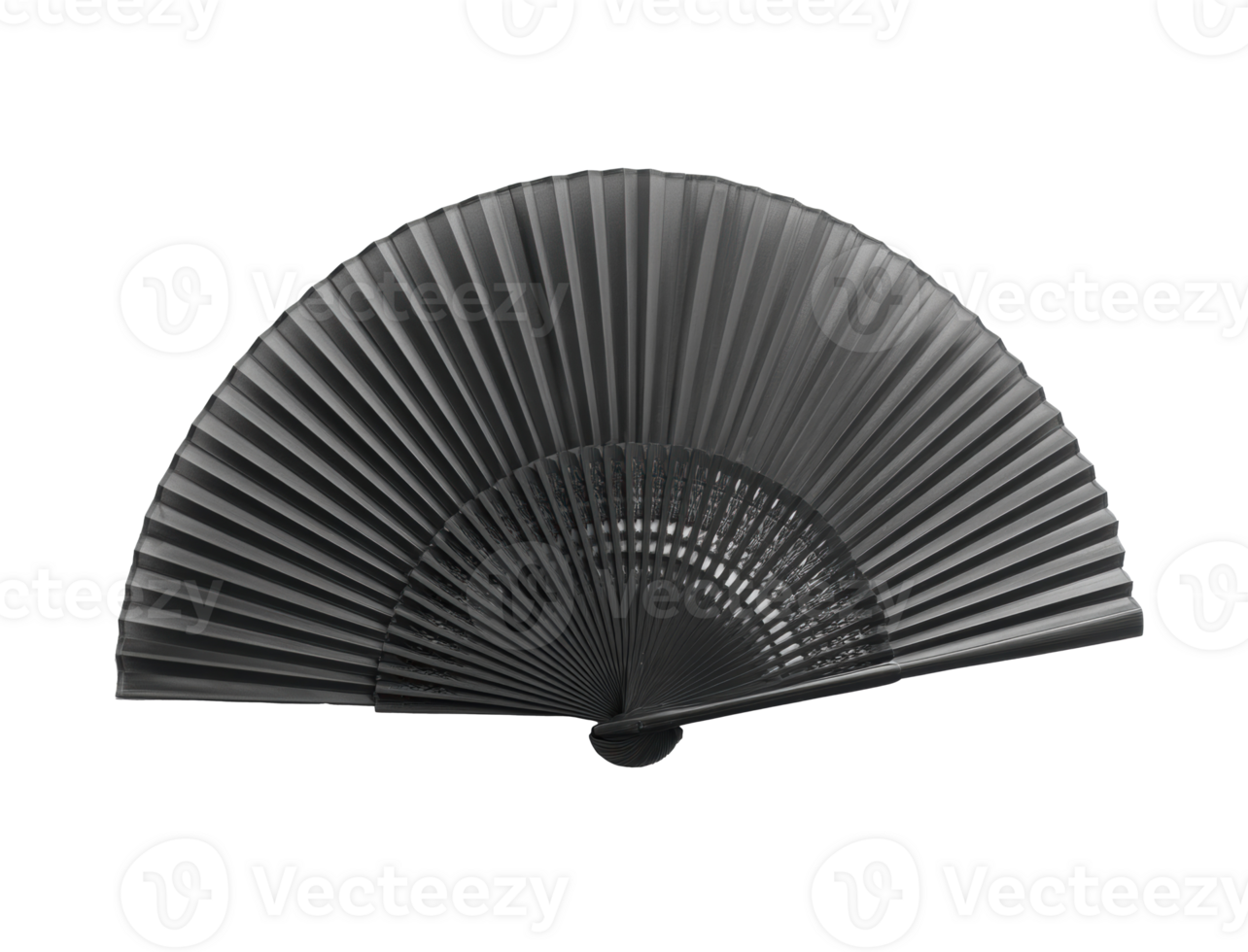 Elegant black hand fan for events or decorative purposes png