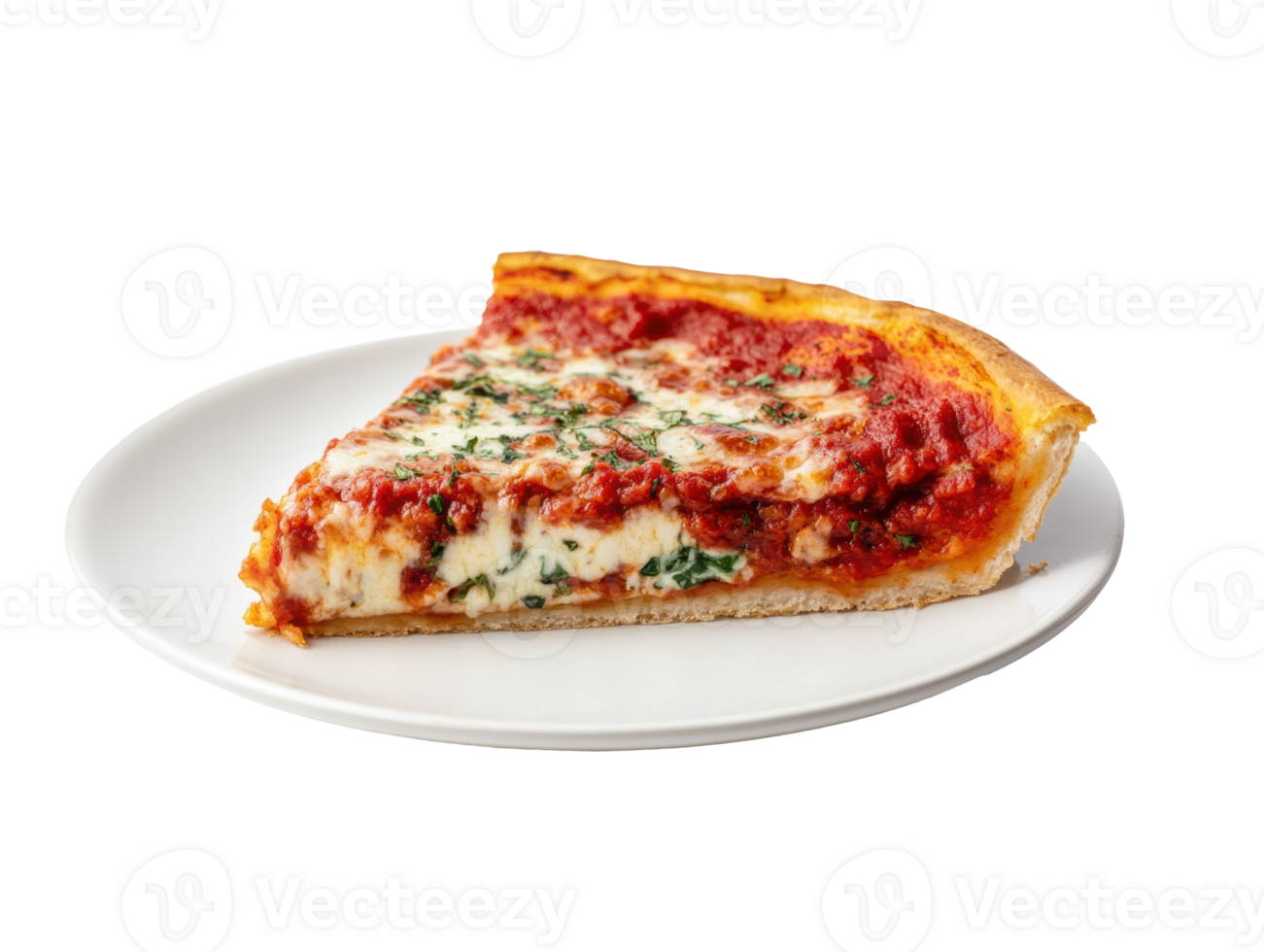 Delicious slice of pizza with cheese and tomato sauce png