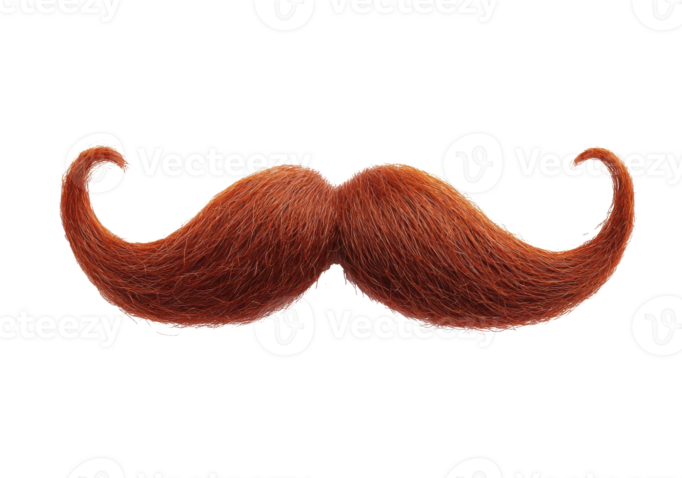 Whimsical red mustache on a plain background png