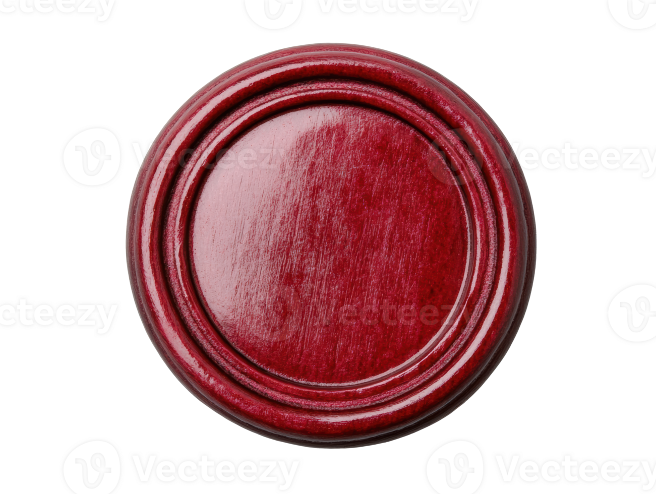 Elegant wooden seal with a deep red finish on a plain background png