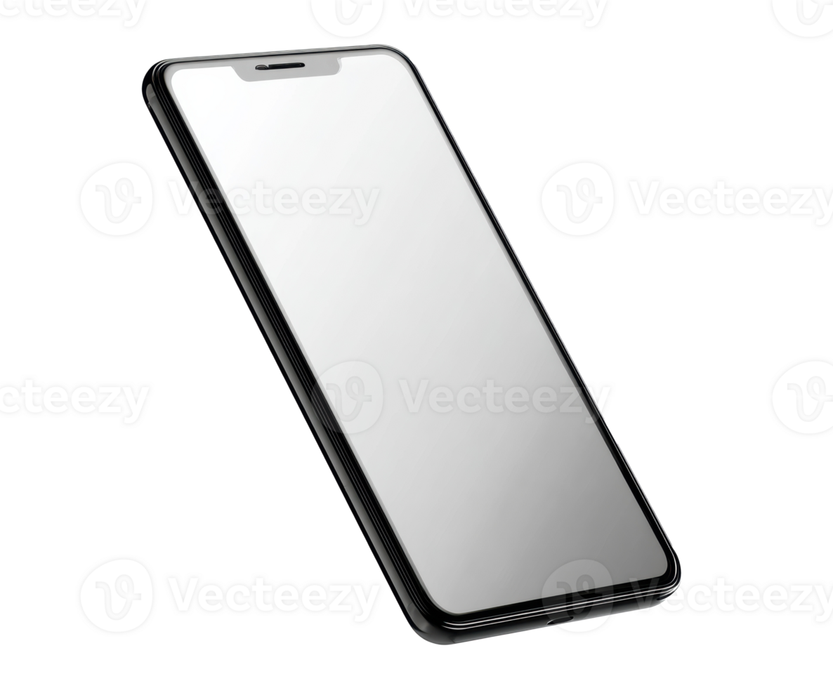 Modern smartphone design with sleek display for digital communication png