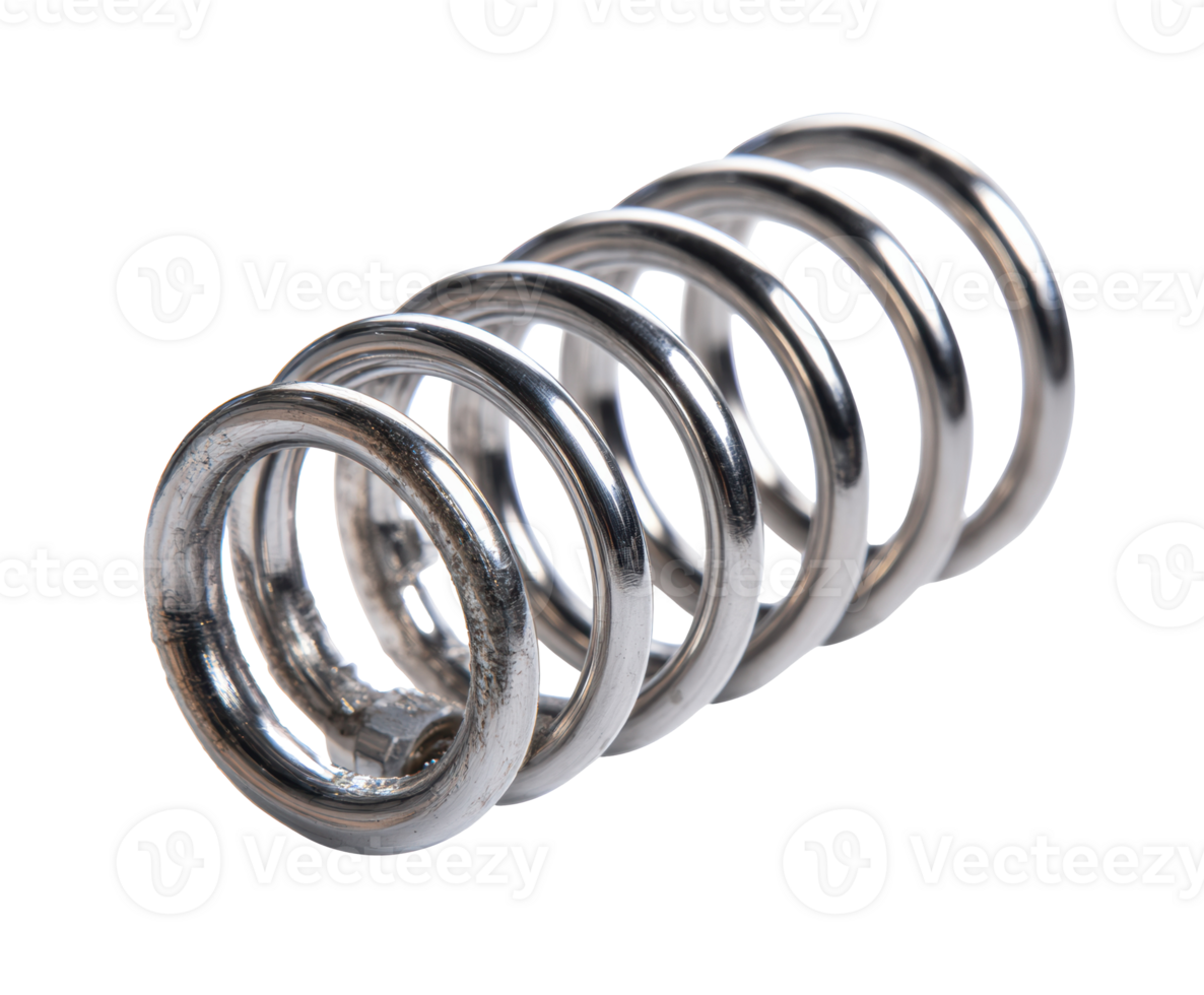 Metal spring coil for durable and flexible applications png