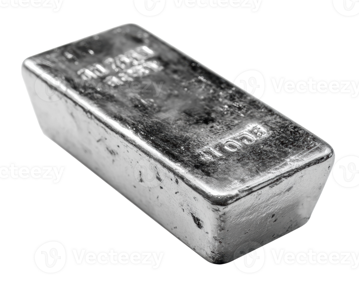 Silver bullion bar for investment and wealth preservation png