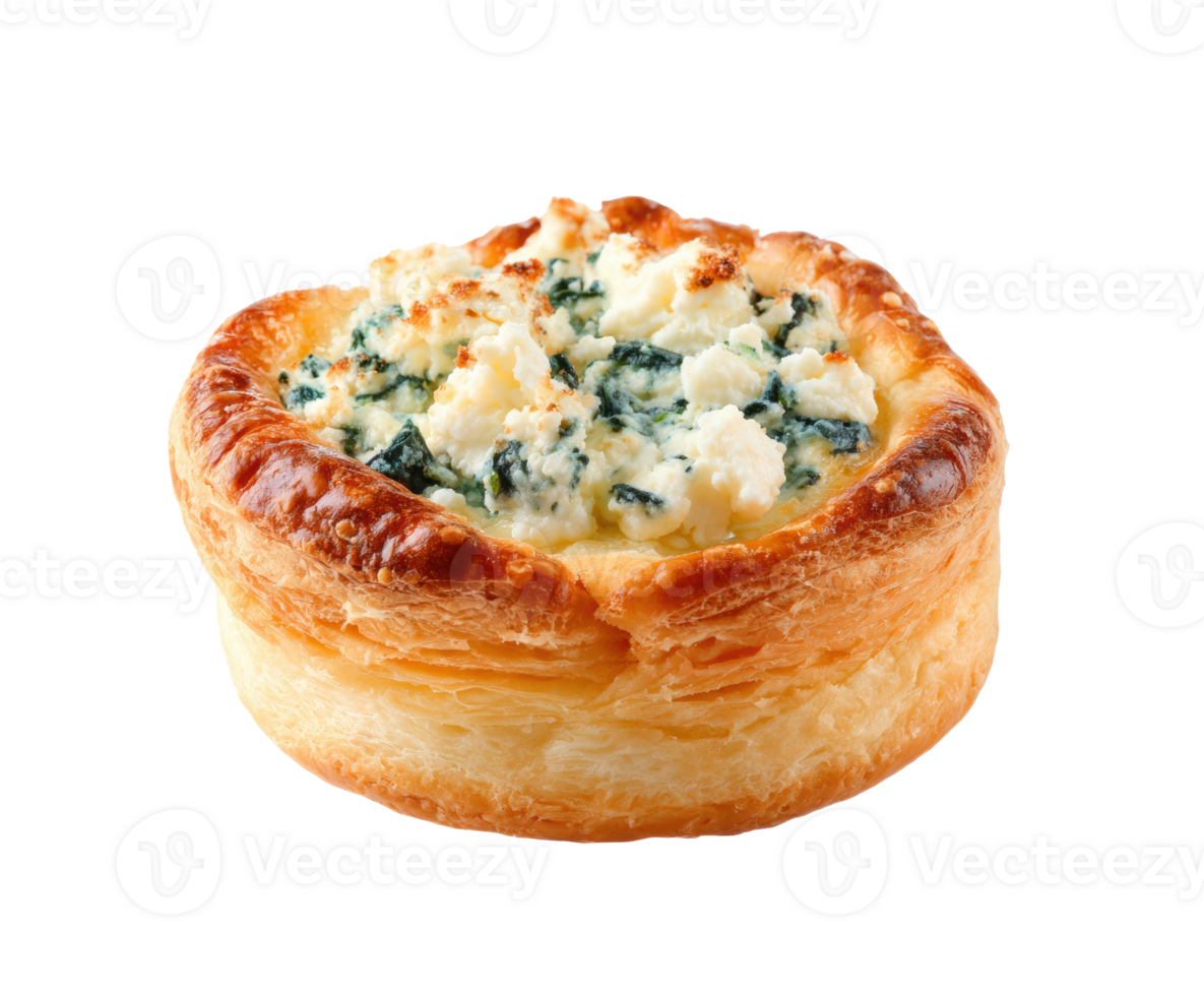 Savory spinach and cheese pastry baked to perfection png
