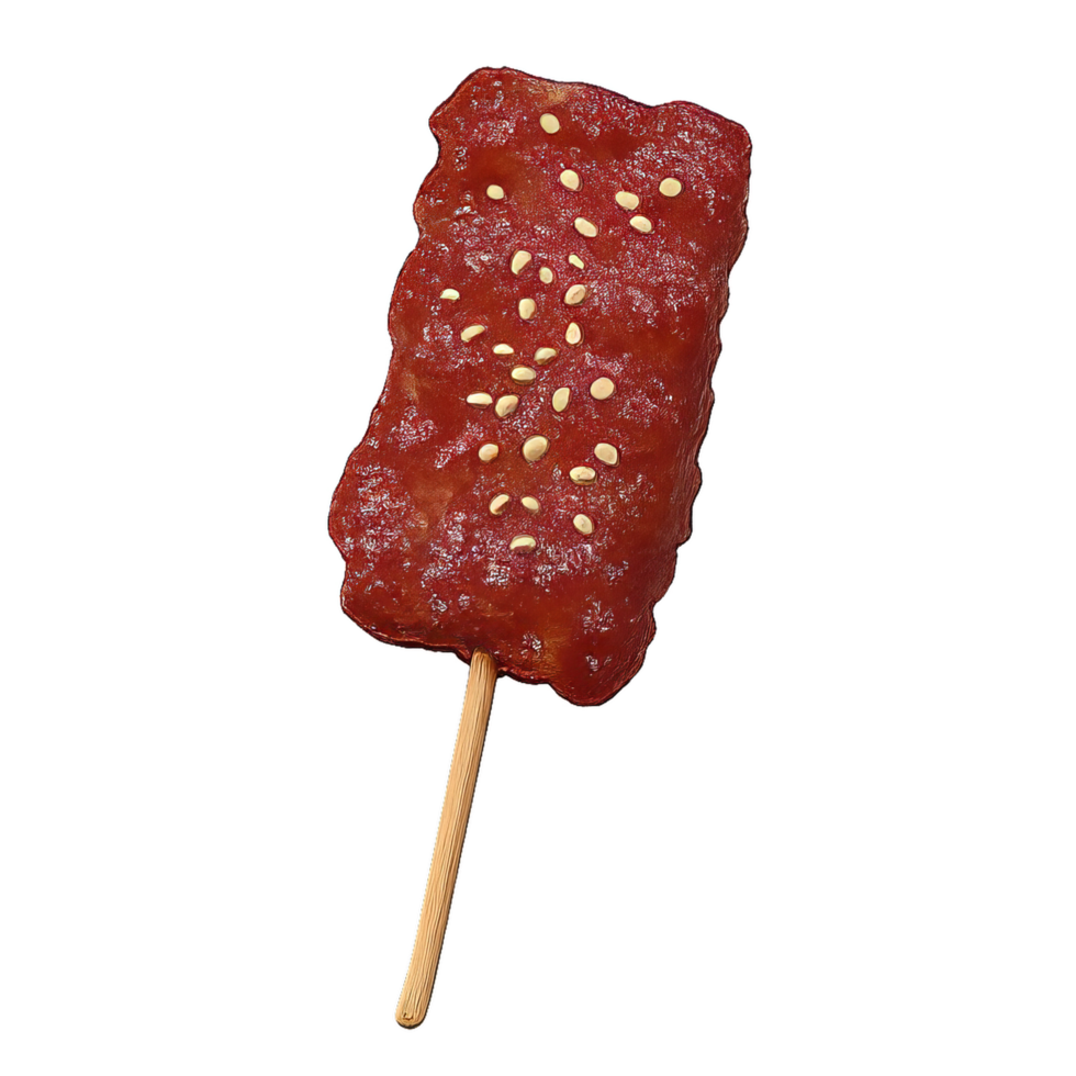 Delicious Thai Beef Skewer with Savory Glaze and Sesame Seeds png
