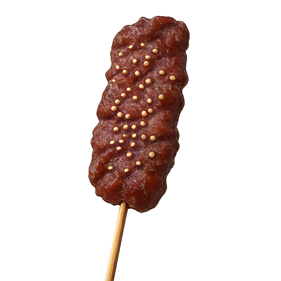 Delicious Thai Beef Skewers on a Wooden Stick for Grilling png
