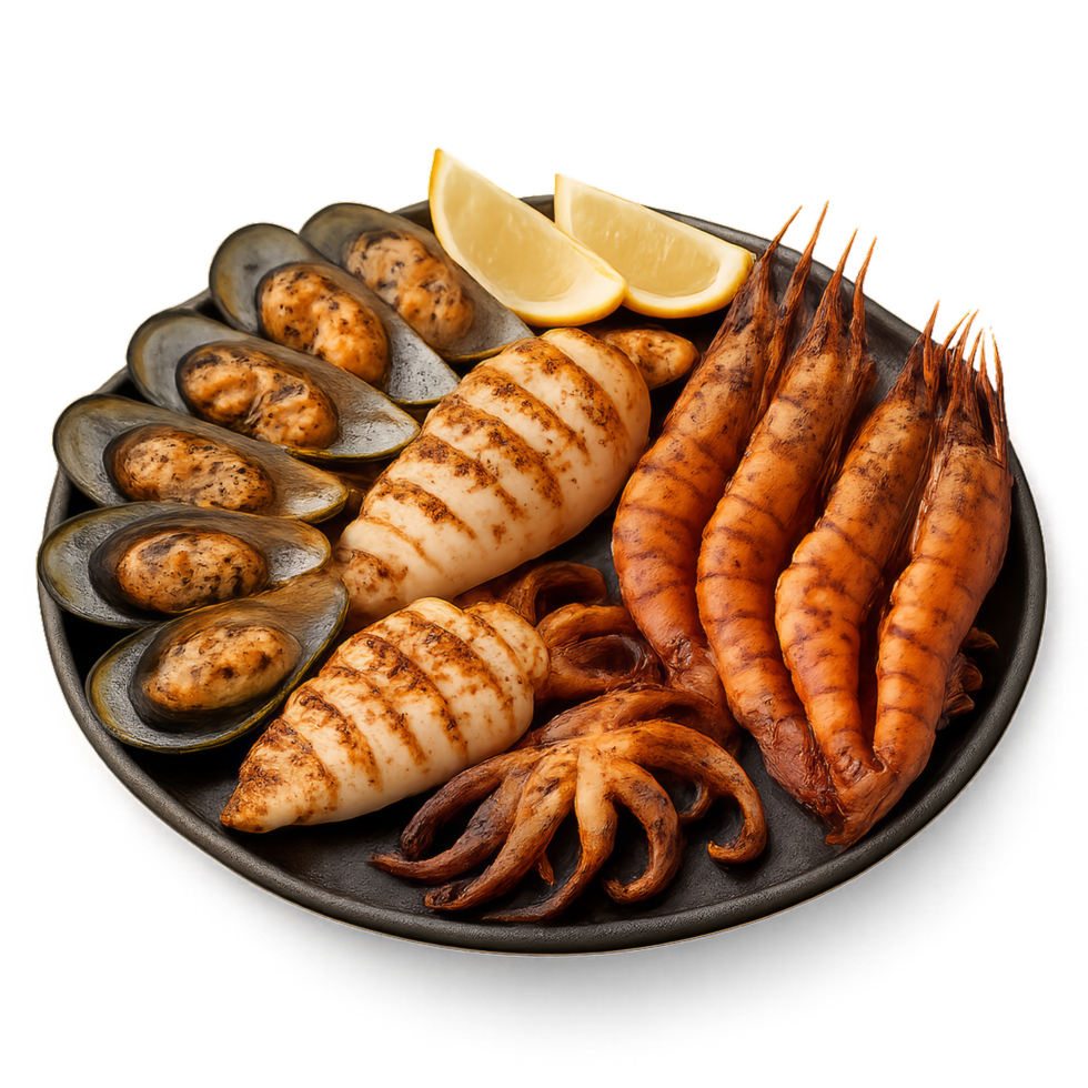 Exquisite Seafood Platter Extravaganza with Fresh Ocean Delicacies png