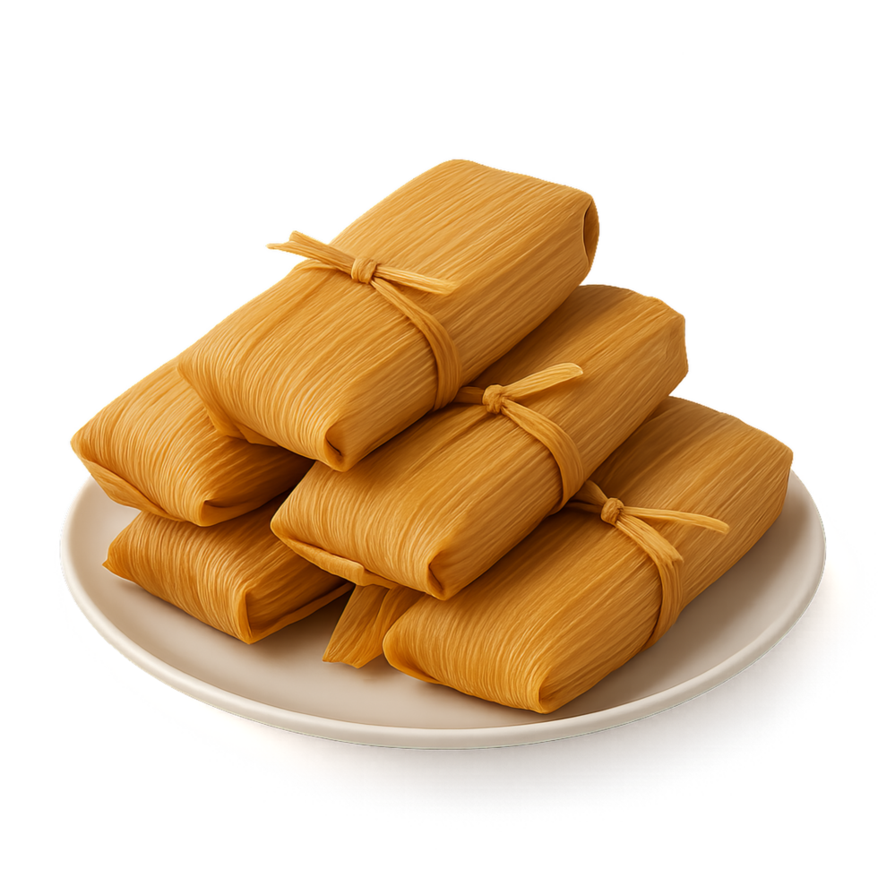 Simple Tamales Wrapped in Corn Husks Ready to Enjoy png