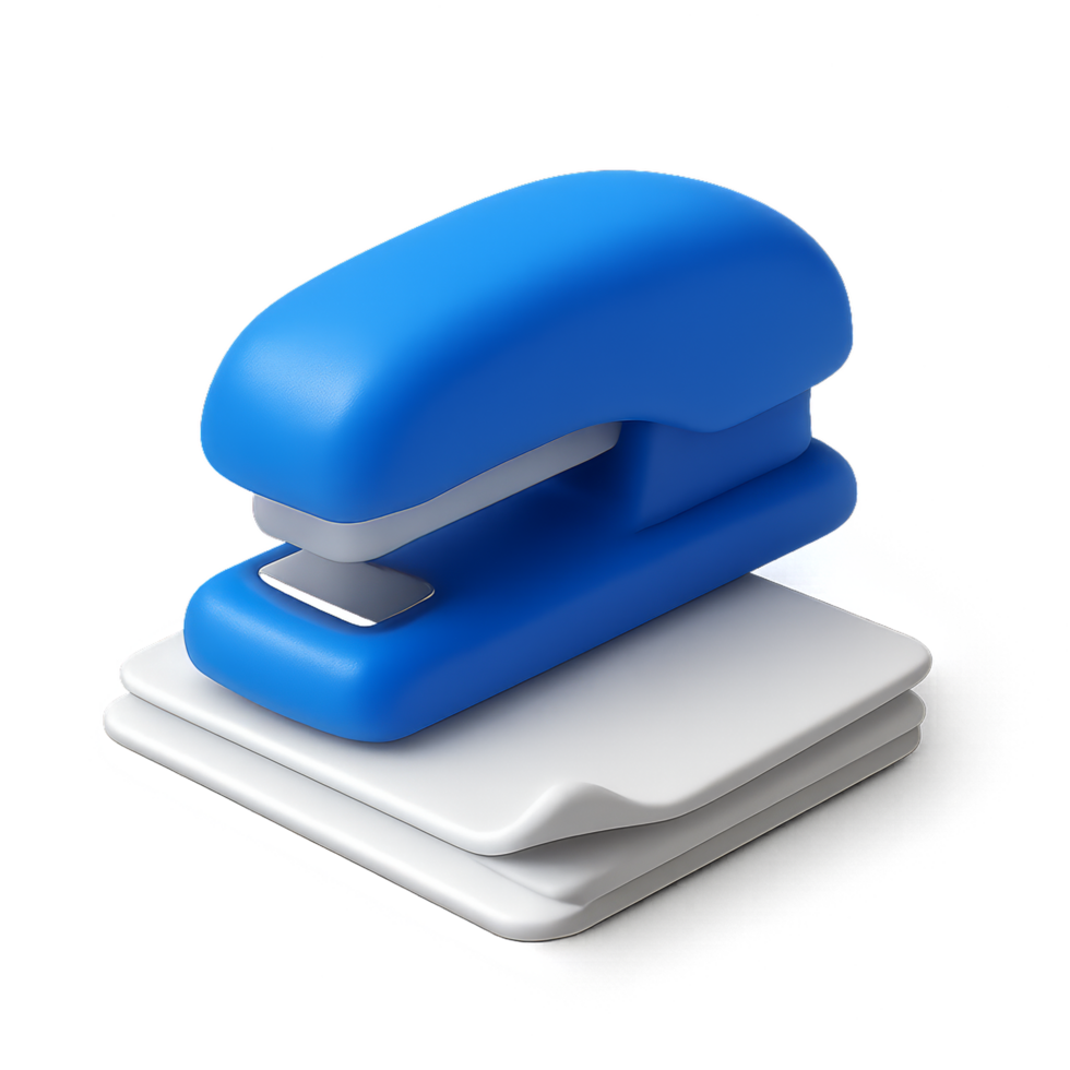 Simple 3D Stapler Icon for Modern Graphic and Web Design Use png