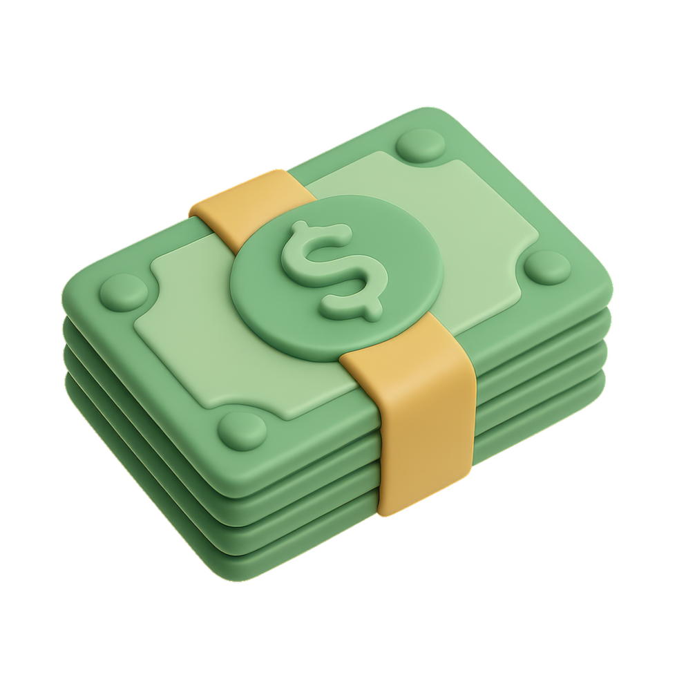 Simple Stacked Money Icon for Financial Theme or Projects png