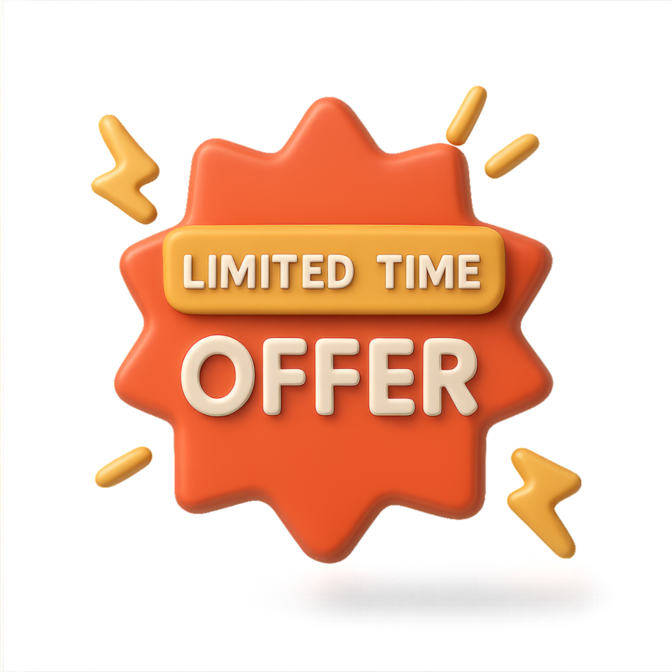 Attention-Grabbing Limited Time Offer Badge for Promotions png