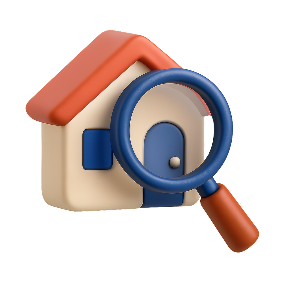 Simple House Inspection Icon for Property Evaluation and Review png