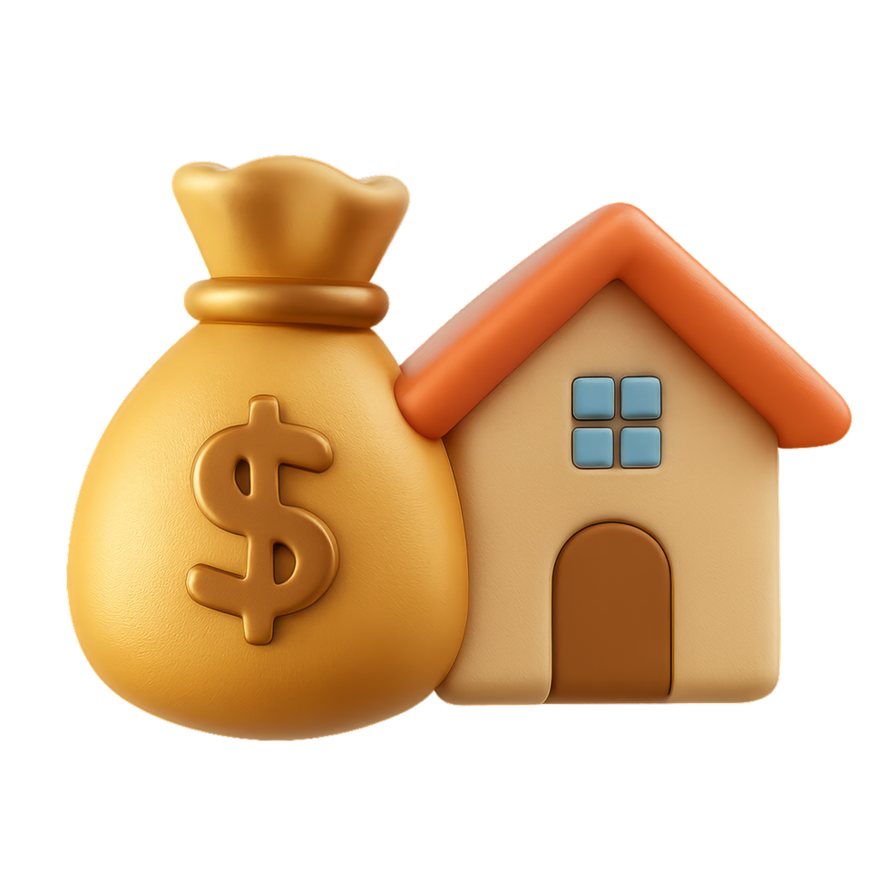 Financial Concepts of Mortgage and Loan Represented by Icons png