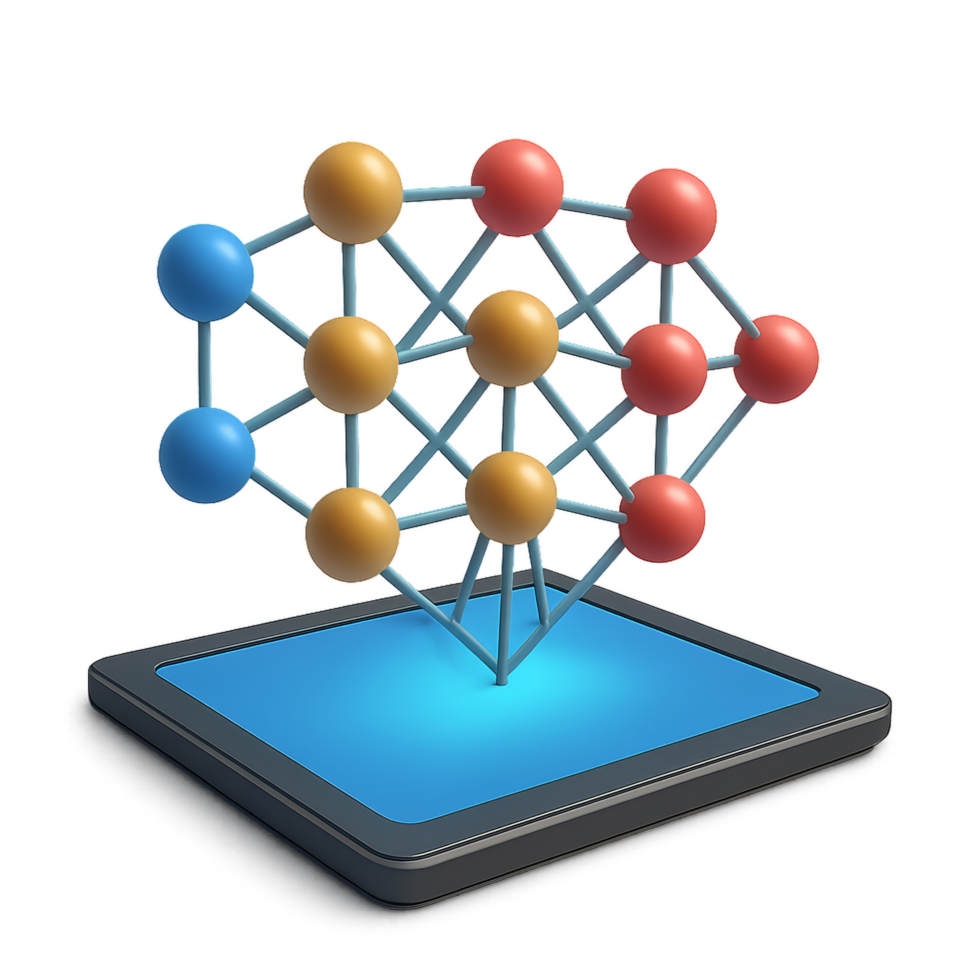 3D Neural Network Display with Simple Node Composition png