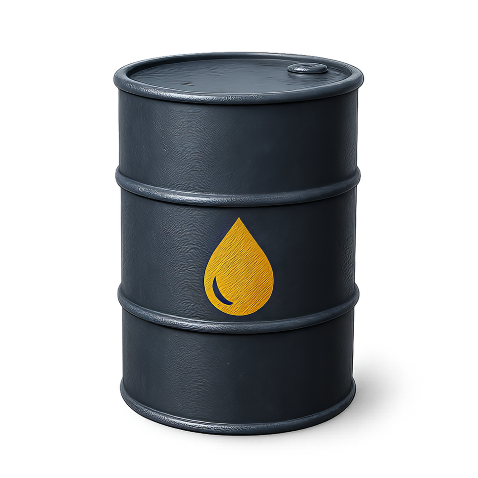 Realistic 3D Oil Barrel Model with Simple Design and Detailing png