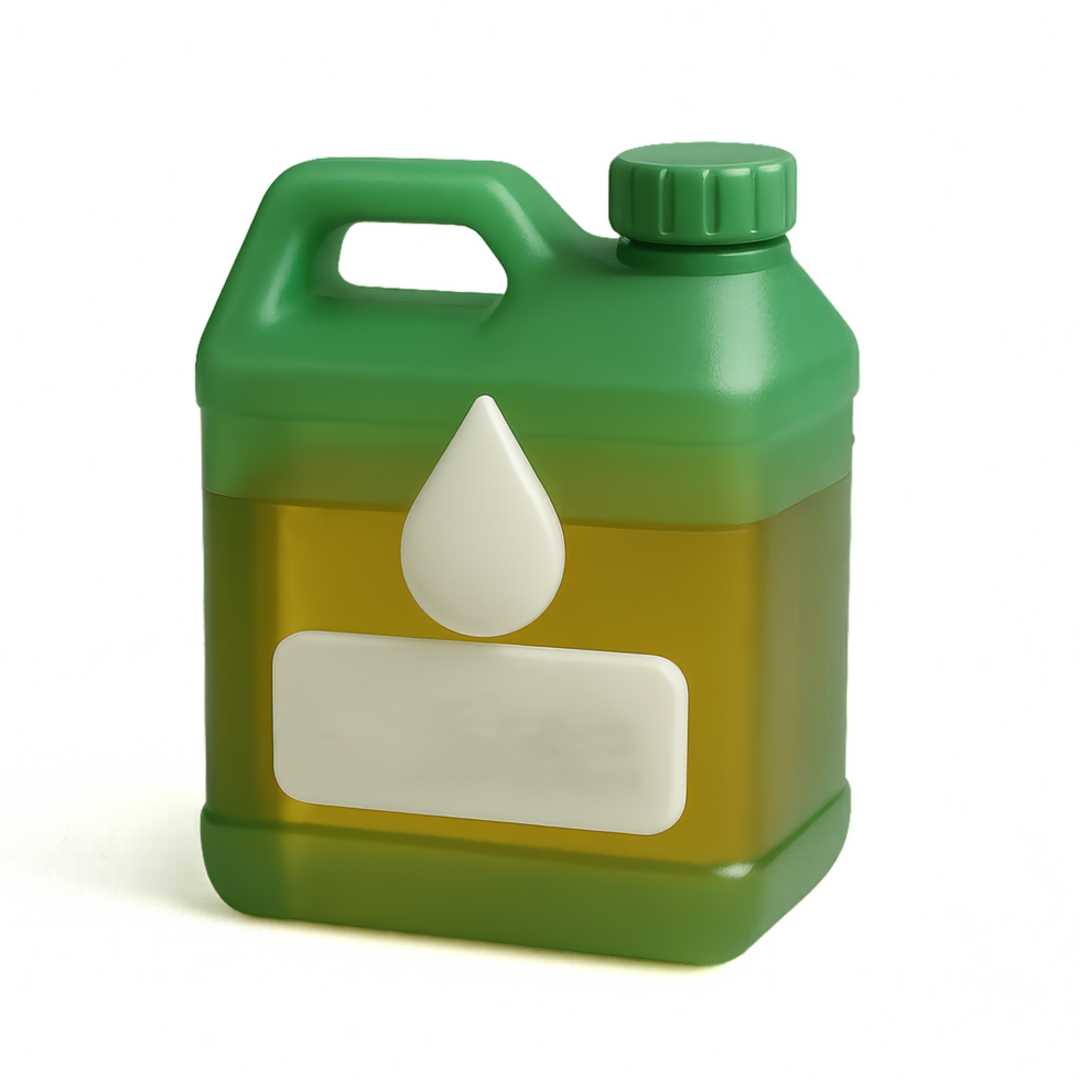 Simple 3D Render of Biofuel Container with Transparent Liquid png