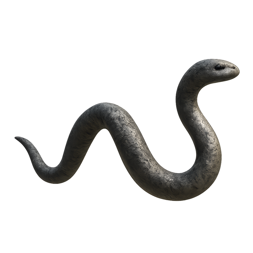 3D Render of a Simple Sea Snake in Realistic Style png
