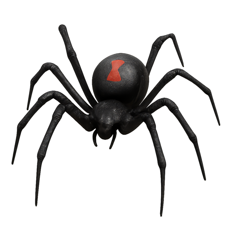 Realistic 3D Black Widow Spider Model for Creative Projects png