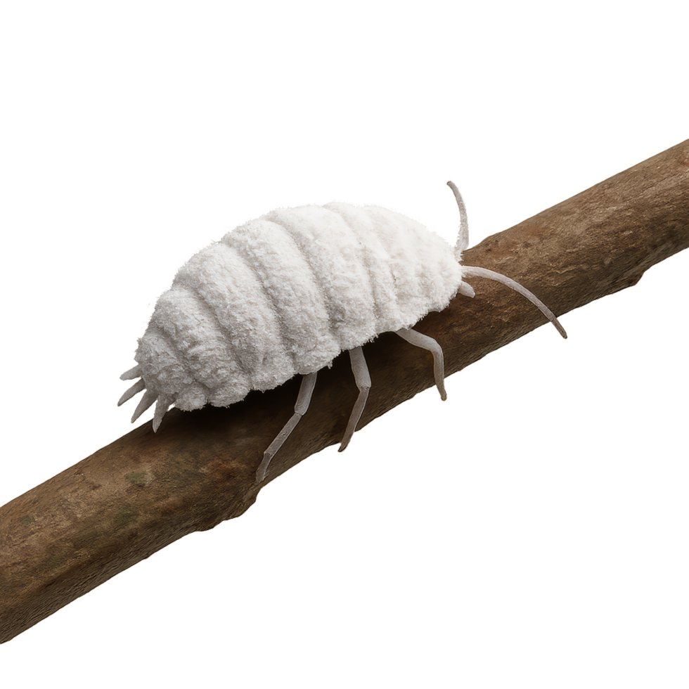 3D Mealybug on a Branch in a Natural Setting png