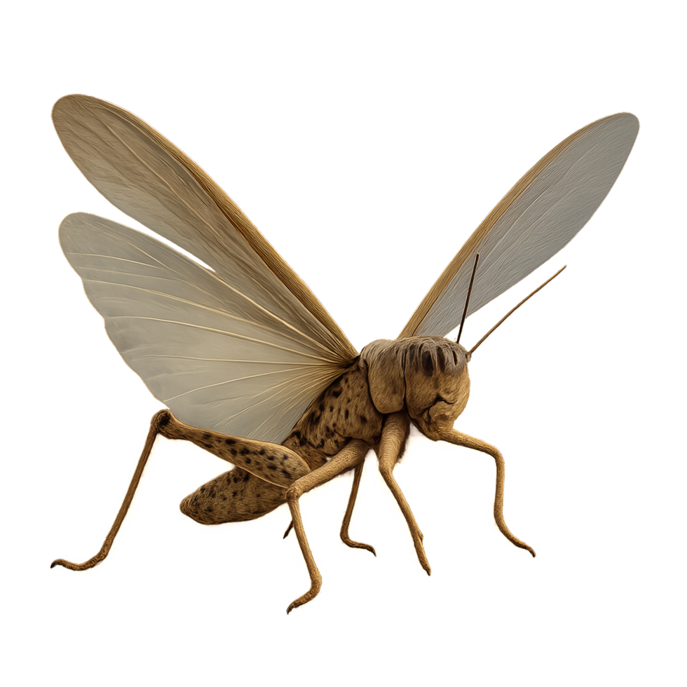 3D Model of a Locust Ready to Swarm in a Realistic Style png