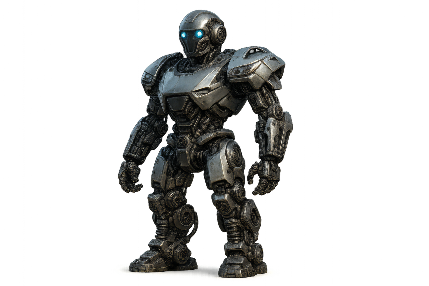 Futuristic Robot Design Featuring Advanced Mechanisms and Details png