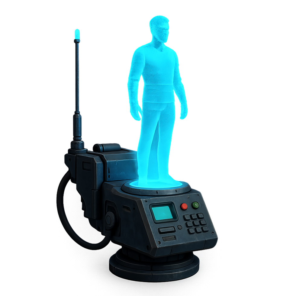 Holographic Communication Device with Simple Interface Design png