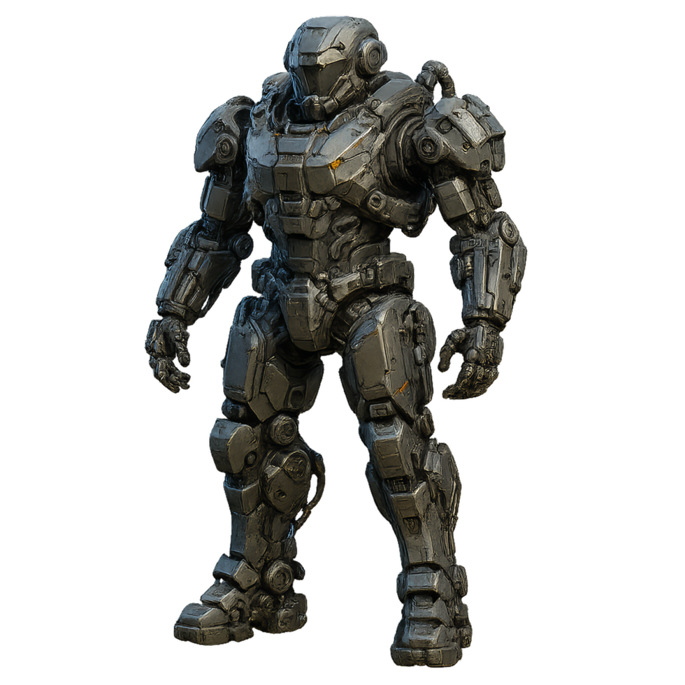 Futuristic Exoskeleton Armor Design for Advanced Technology Concepts png