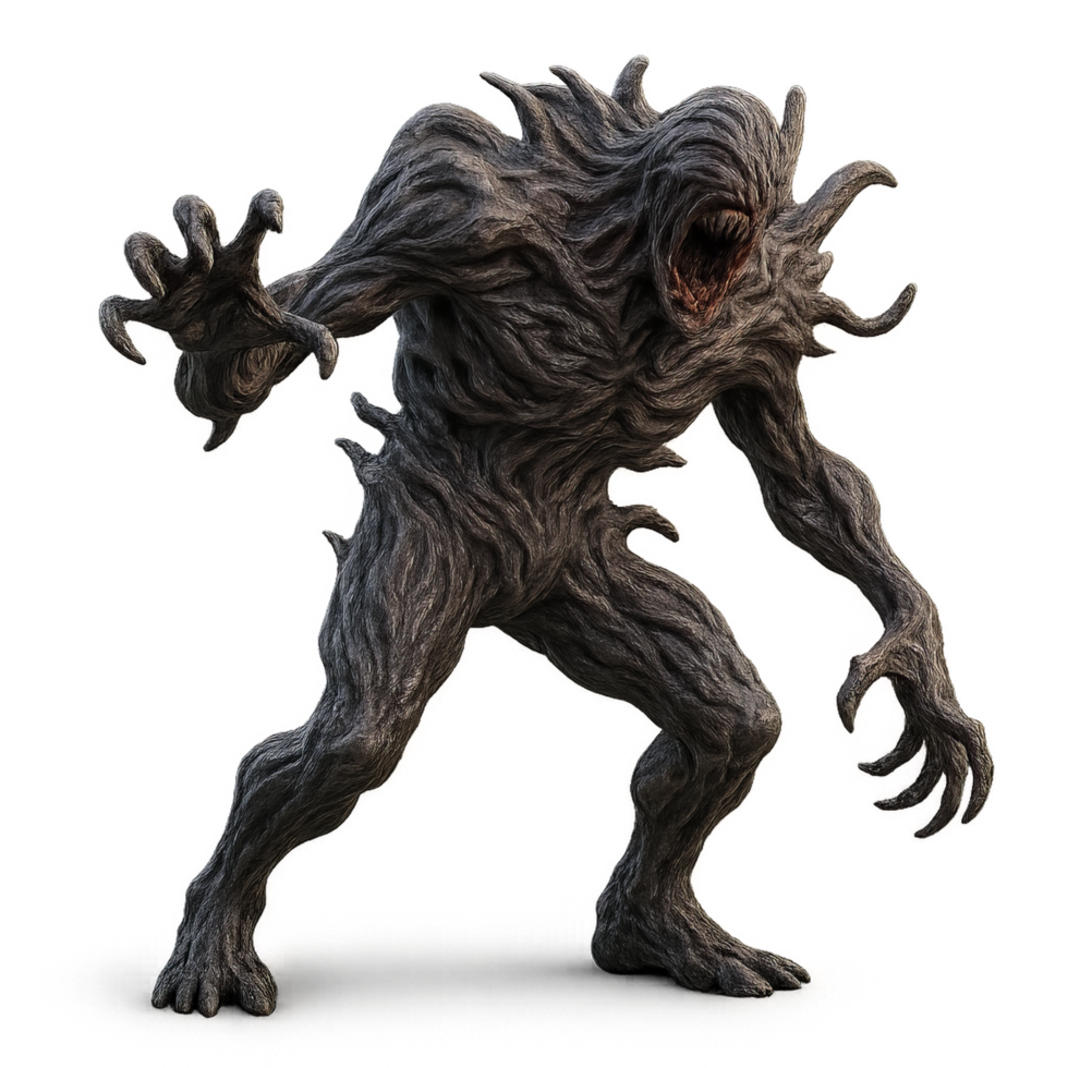 Terrifying Shapeshifting Entity in a Nightmare-Like Setting png