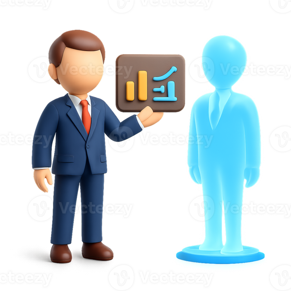 Engaging Holographic Business Presentation with Graphic Elements png