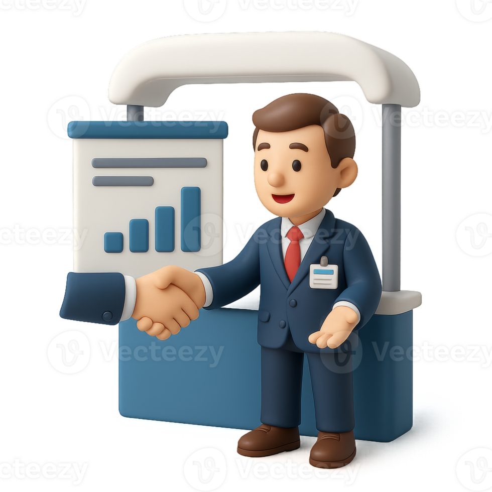 3D Networking Icon Representing Business Communication and Cooperation png