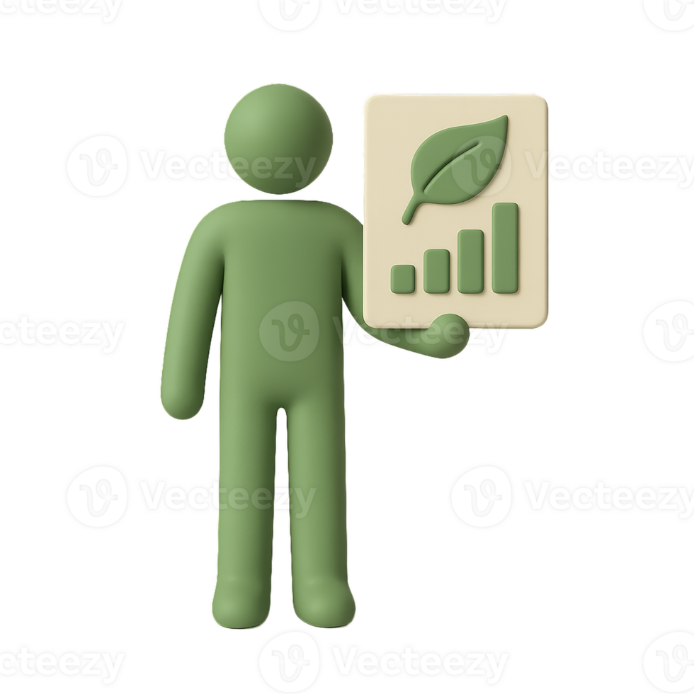 Simple Sustainable Business Icon Featuring Growth and Nature Elements png