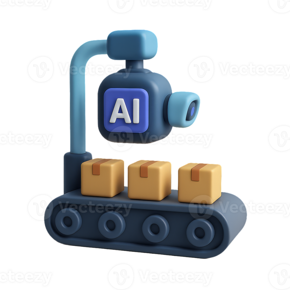 Simple AI Conveyor System for Efficient Box Handling and Sorting png