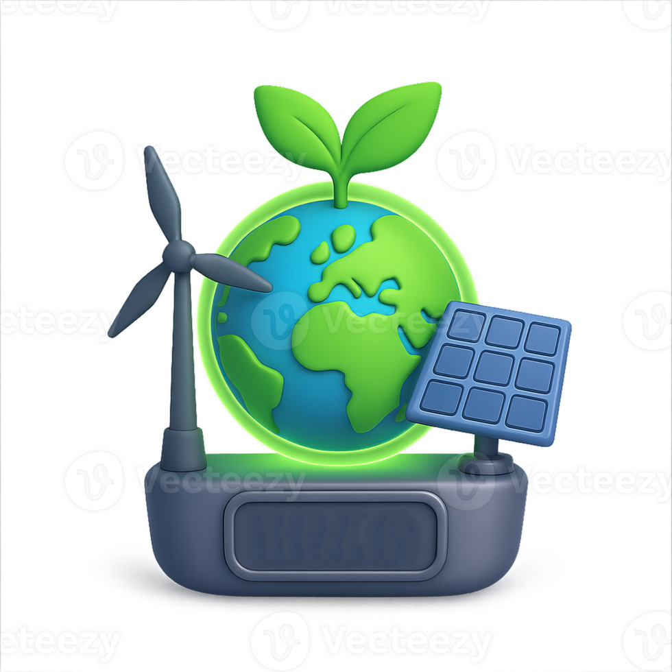 Sustainable Future with Green Energy and Eco-Friendly Solutions png