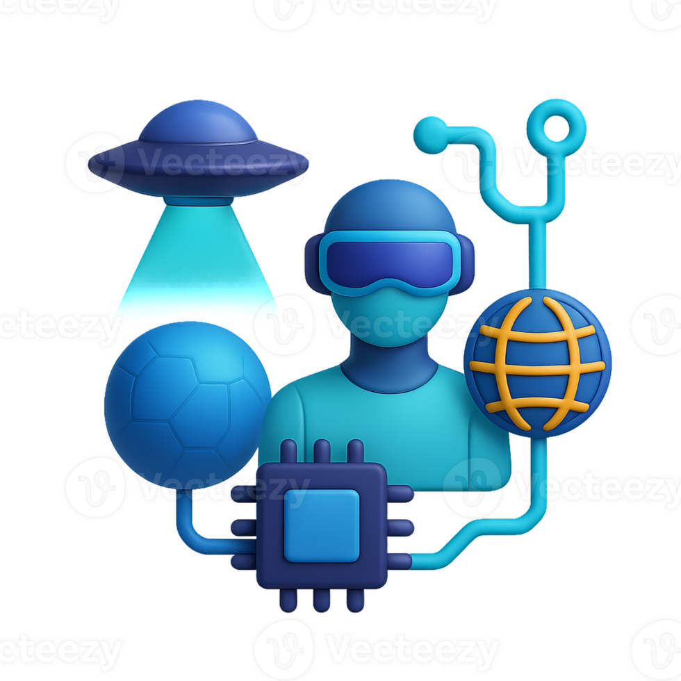 Future Technology Concepts with Abstract Digital Elements png