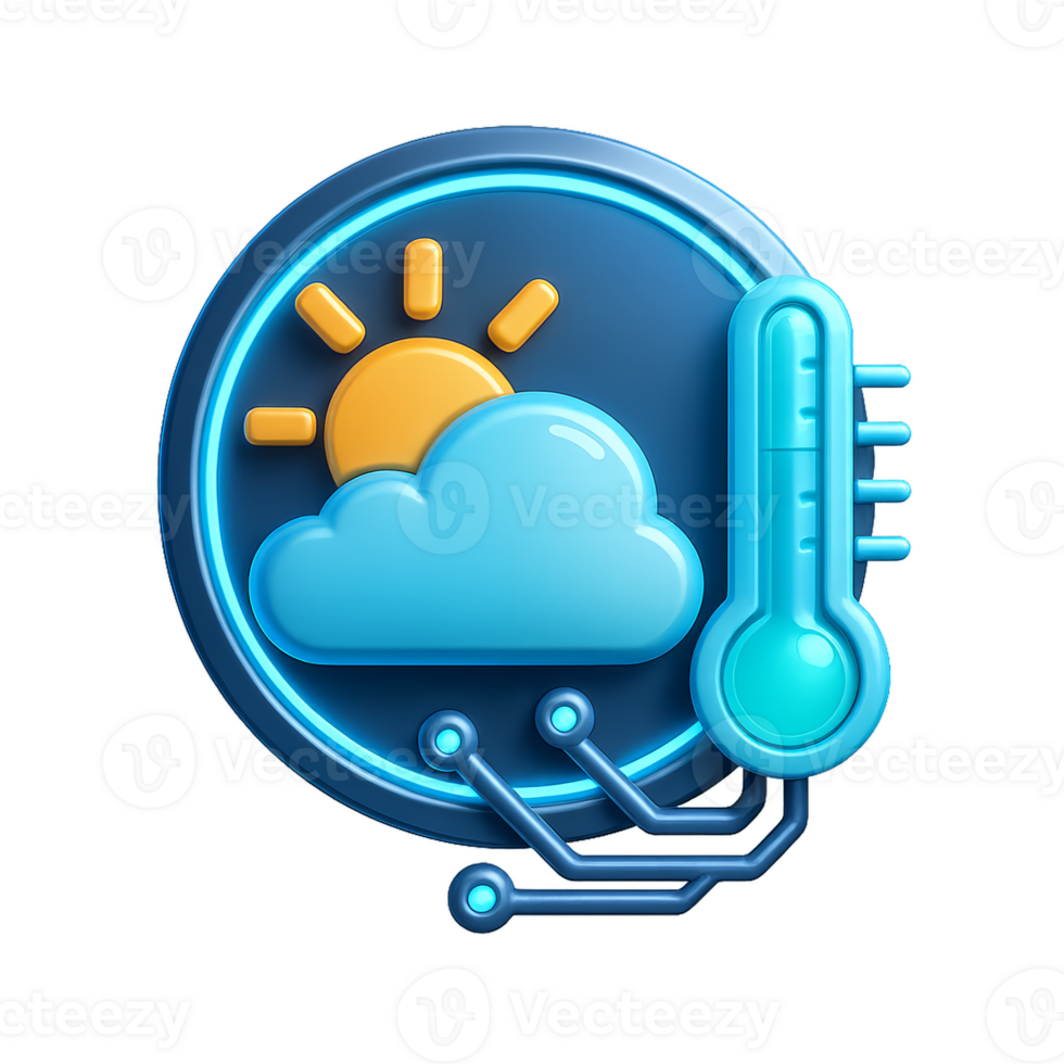 The weather icon with a thermometer and cloud png