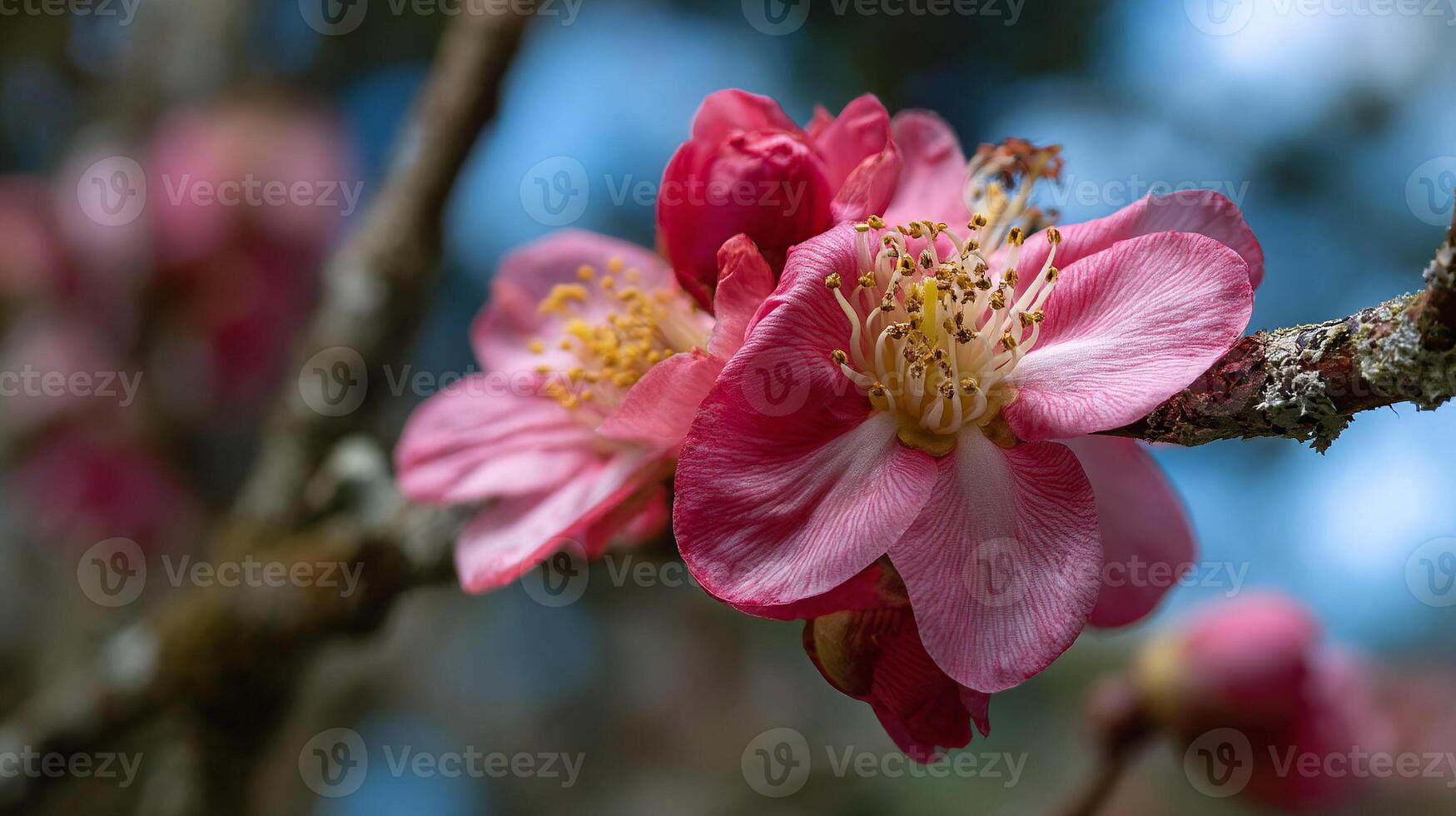 Close up flower image with vivid natural color and detail photo