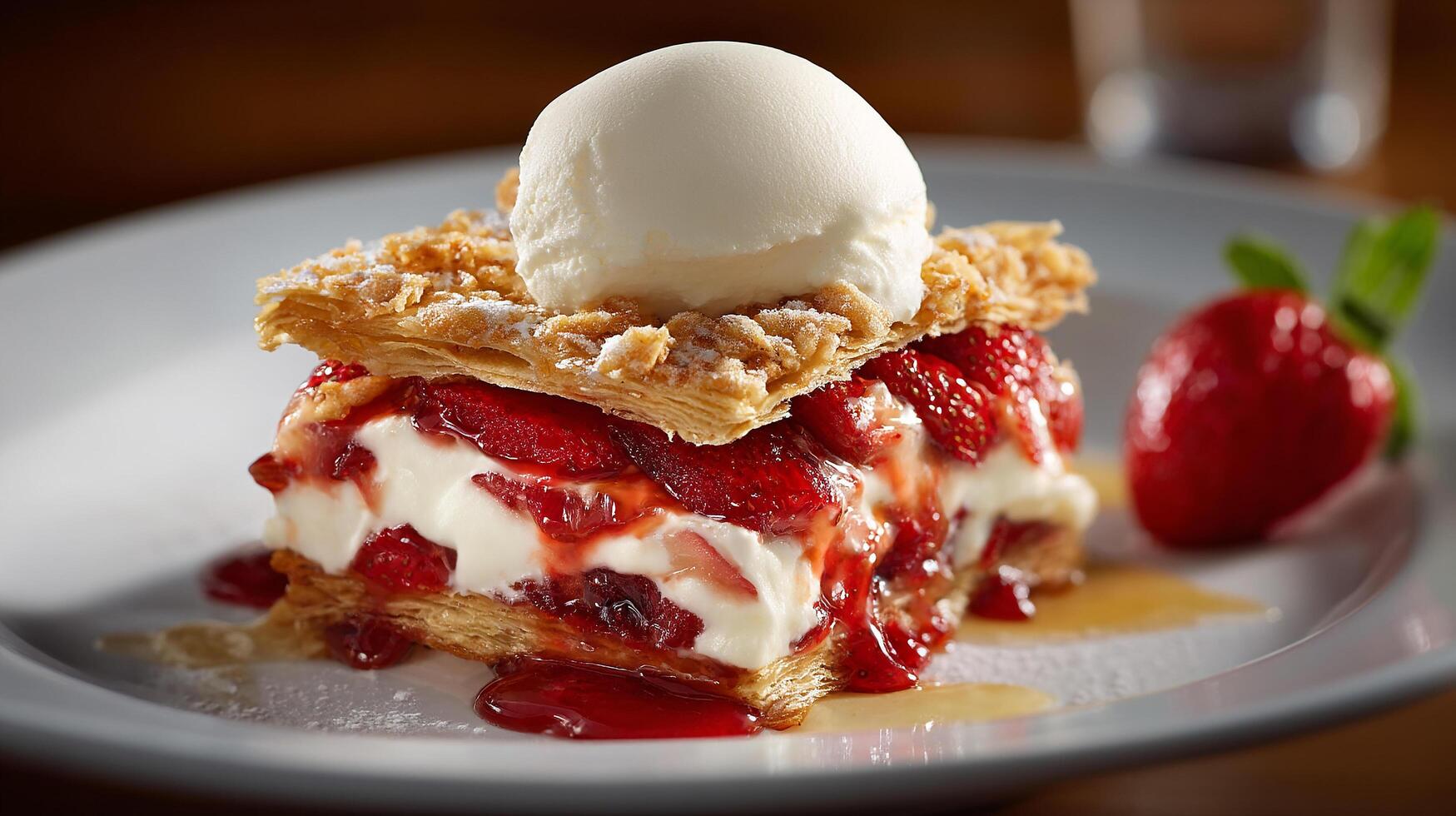 Realistic textured dessert photo with sharpness