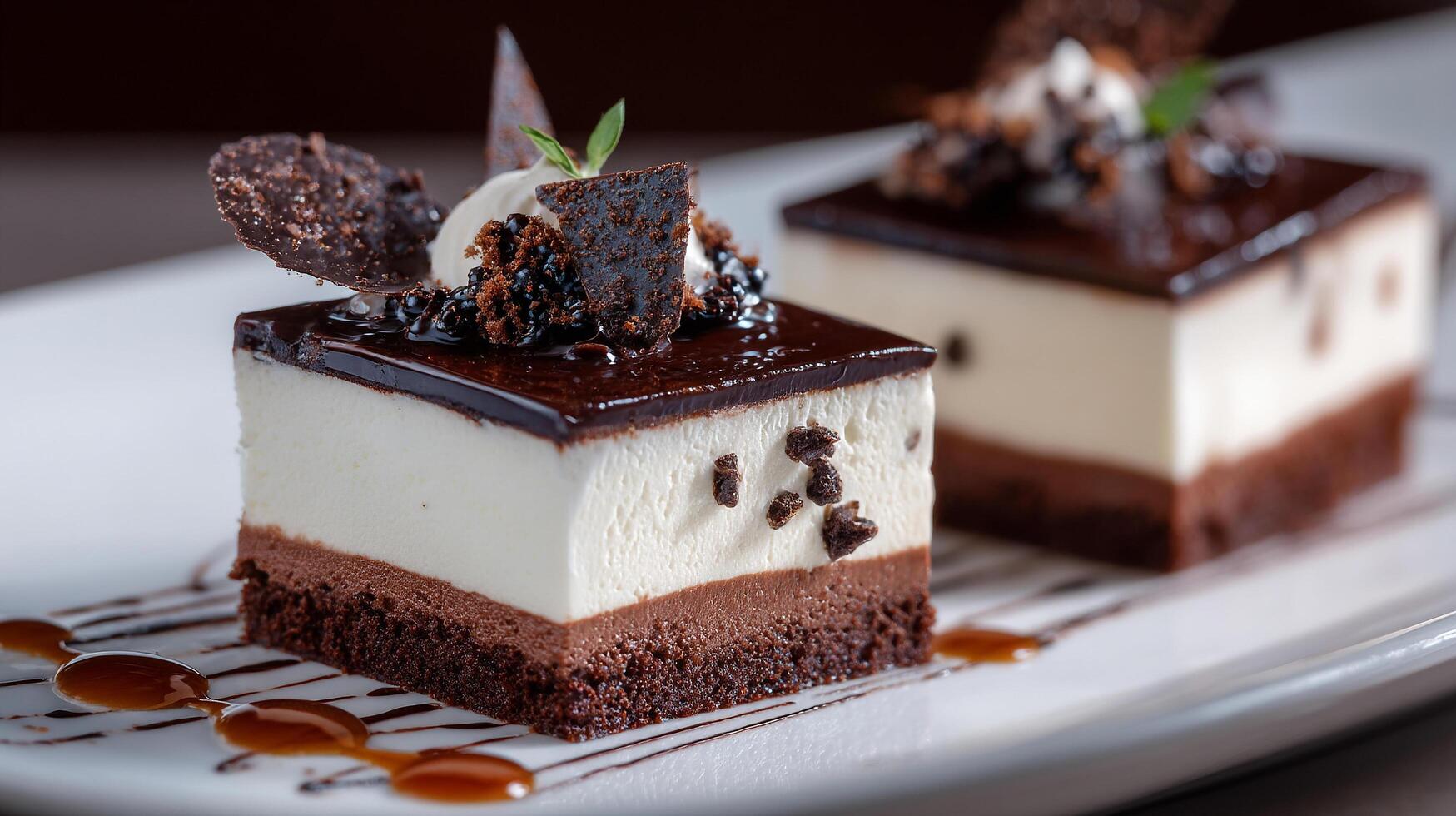 Clear photo of tasty dessert close up