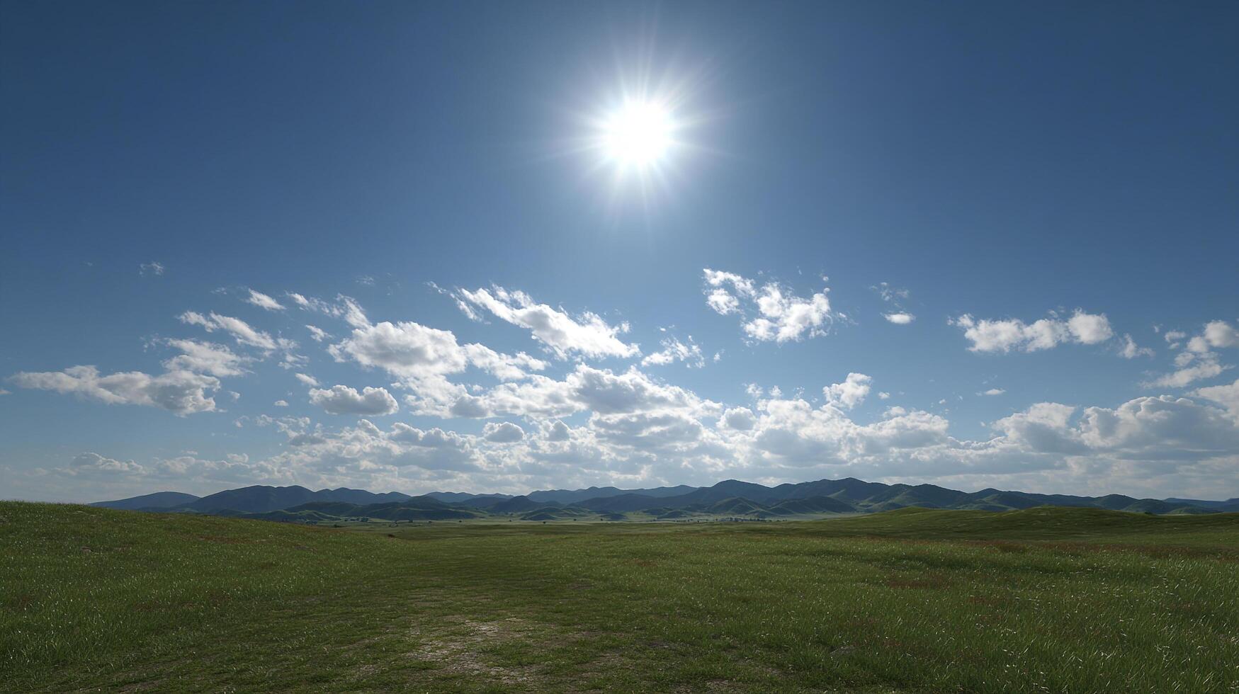 Photorealistic summer scenery with sharp textures photo
