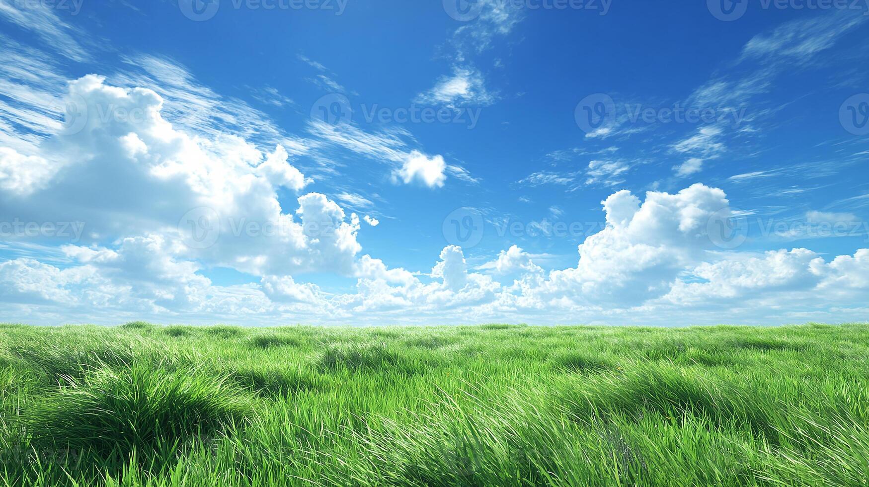 Summer countryside with detailed textures and light photo